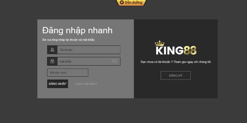 Cách đăng nhập King88 cho game thủ