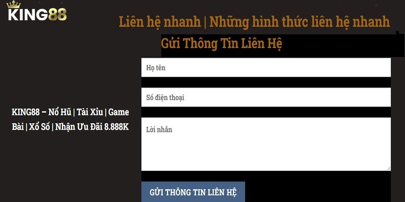 Các hình thức Liên Hệ King88 nhanh và hiệu quả nhất