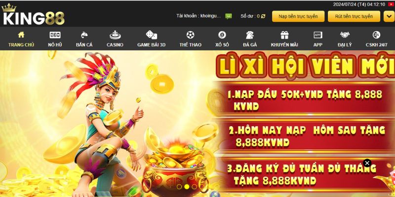 Tổng quan về cổng game King88