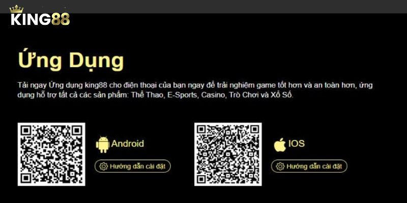 Tải app nhà cái King88 tại iOS và Android